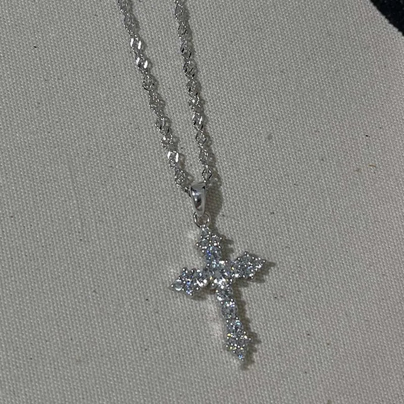Crystal Cross Pendant Necklace
